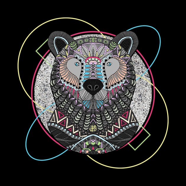 Neon Tribal Bear by ArtLovePassion