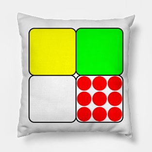 The Bicycle Race Jerseys 3 Green Repost Pillow