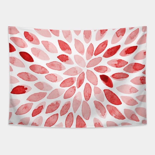 Watercolor brush strokes - red Tapestry by wackapacka