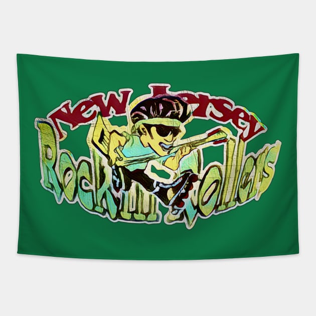 New Jersey Rockin’ Rollers Roller Hockey Tapestry by Kitta’s Shop