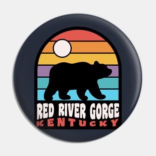 Red River Gorge Kentucky Hiking Bear Badge Pin