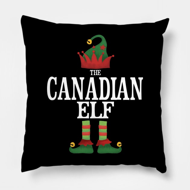 Canadian Canada Elf Matching Family Group Christmas Party Pajamas Pillow by uglygiftideas