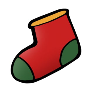 Christmas Stocking Doodle Art T-Shirt