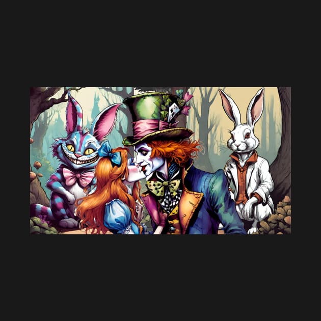 Mad Hatter, Alice, White Rabbit Cheshire Cat by Viper Unconvetional Concept