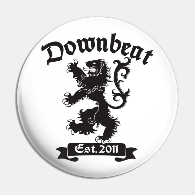 Downbeat Lion - Black Pin by VOLPEdesign