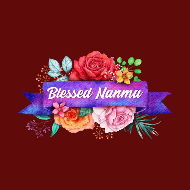 Blessed Nanma Floral Design with Watercolor Roses by g14u