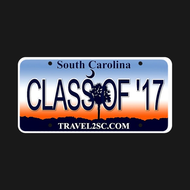 Class of '17  South Carolina License Plate by Mel's Designs