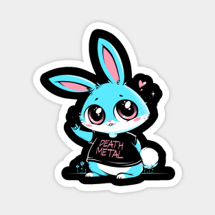 Death Metal Bunny Magnet