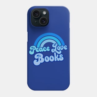 PEACE LOVE BOOKS - Blue Retro Rainbow Phone Case