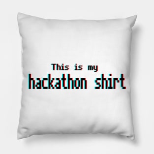 Hackathon shirt (8-bit 3D) Pillow