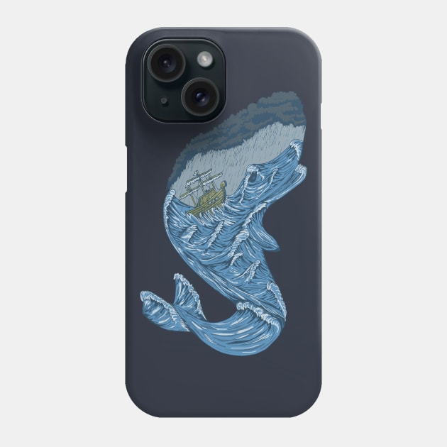 The Whale and the Rough Seas Phone Case by felipeoferreira