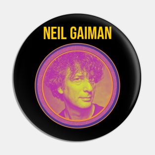 Retro Gaiman Pin