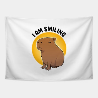 I am Smiling Capybara Tapestry