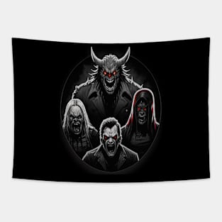 Classic Horror Movie Icons Tapestry