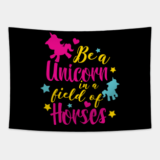 Be a Unicorne in a field of Horses Tapestry