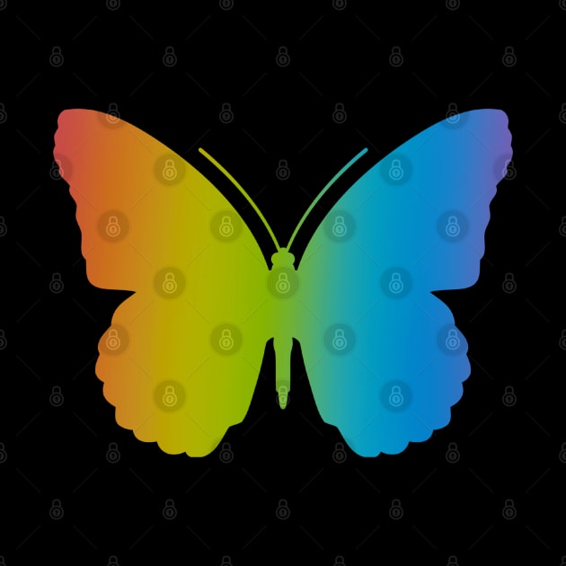 Rainbow Tie Dye Butterfly by DesignsbyZazz