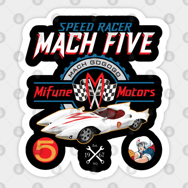 Speed Racer Mach 5 Mifune Motors Speed Racer Speed Racer Cartoon Tv Sticker Teepublic Au