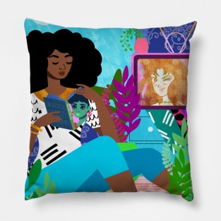 Retro Wave Anime TV Pillow