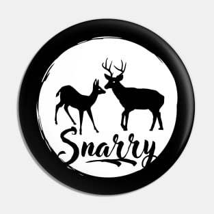 Snarry, stag and doe design Pin