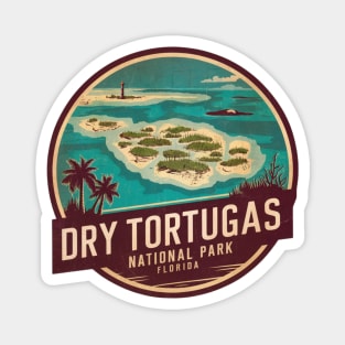 Dry Tortugas Landscape Emblem Badge Magnet