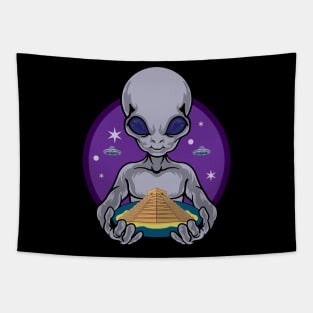 Alien and Pyramid Tapestry