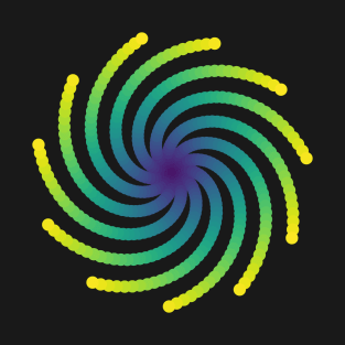 Galaxy Spiral | Light Peacock Yellow Red Blue T-Shirt