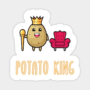 Funny Potato King Gift for Husband, Boyfriend, Son, Bestfriend Magnet