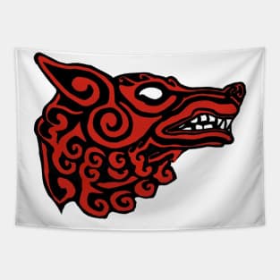 Red Wolfhead Banner - Wheel of time - Lord Perrin Goldeneyes Tapestry