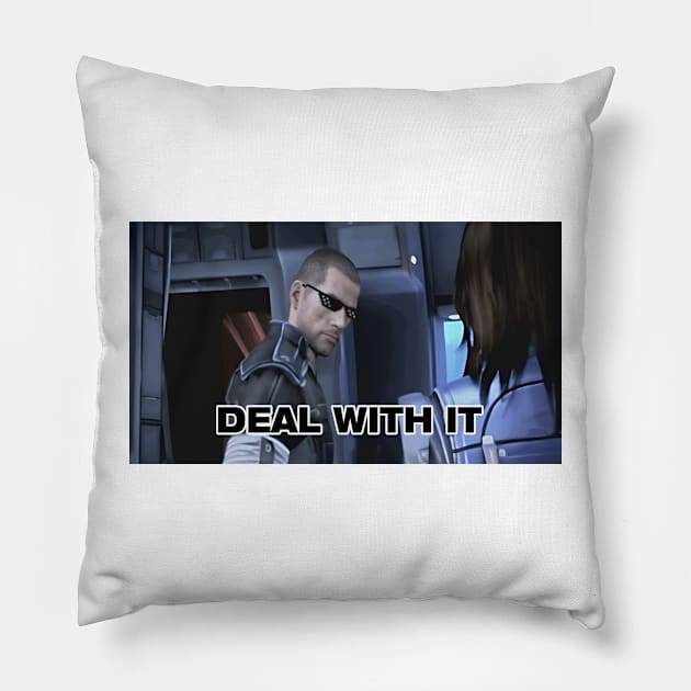 Deal With It Mass Effect 2 Garrus Vakarian Pillow by Loweryo Judew