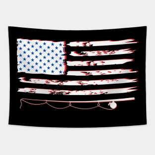 American Flag Fishing Tapestry