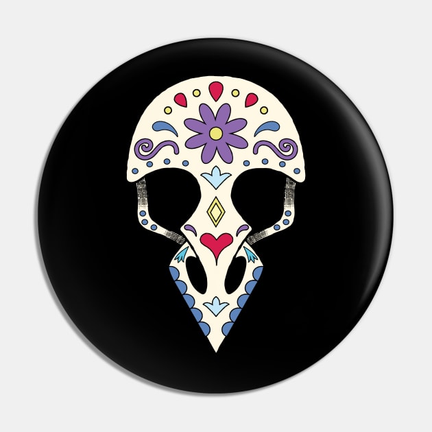 Bird sugar skull Pin by Laura_Nagel