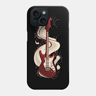 Retro Guitar Gift Guitarist Rock Concert Festival Guitar Phone Case