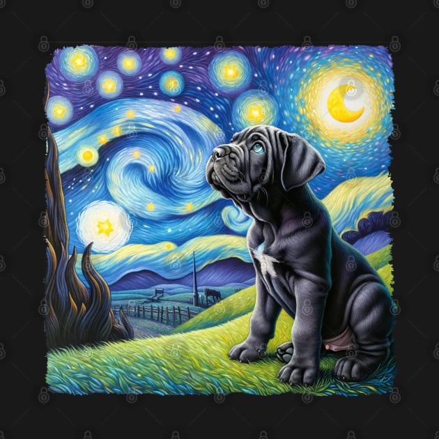 Starry Cane Corso Portrait - Dog Portrait by starry_night