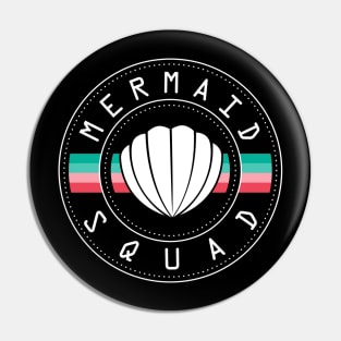 Mermaid Squad Colorful Quote Artwork Pin