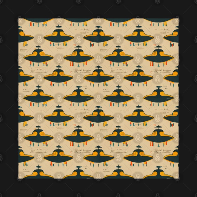 Alien hieroglyphs seamless pattern by Riverside-Moon