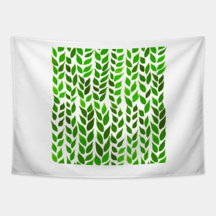 Simple Watercolor Leaves - Lime Green - Transparent Tapestry