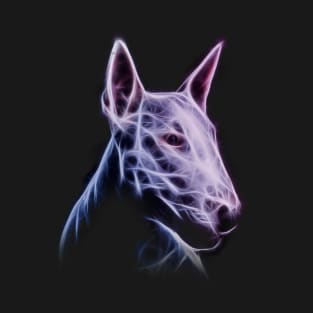 Bull Terrier CyberPunk Portrait Loft and Spiritual Style T-Shirt