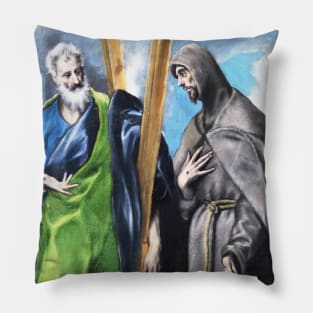 St. Andrew and St. Francis by El Greco Pillow