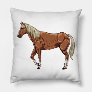 Drawing of a Haflinger Pillow