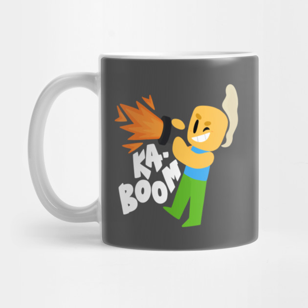 Kaboom Roblox Inspired Animated Blocky Character Noob T Shirt Roblox Noob Oof Mug Teepublic - roblox oof character