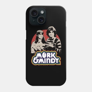 vintage mork mindy red round Phone Case