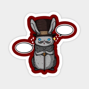 Top Hat Bunny Magnet