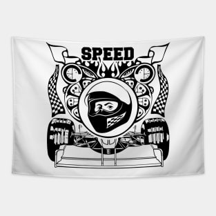 Formula One Speed Racing Tapestry