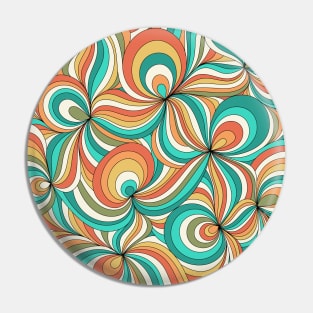 Retro Swirl Pattern Pin