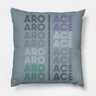 Retro AroAce Pride Pillow