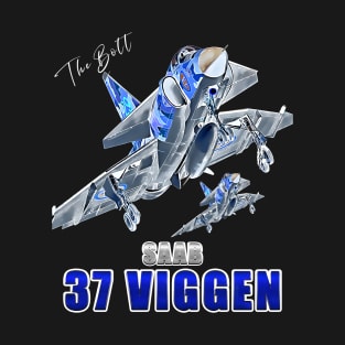 Saab 37 Viggen Swedish Multi Combat Aircraft T-Shirt