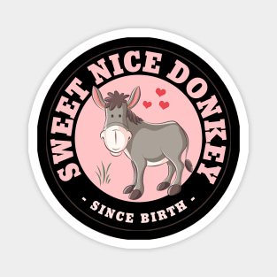 Sweet Nice Donkey - Cute Donkey Magnet