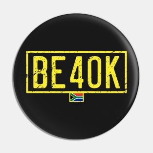 Befok License Plate Be4ok Pin