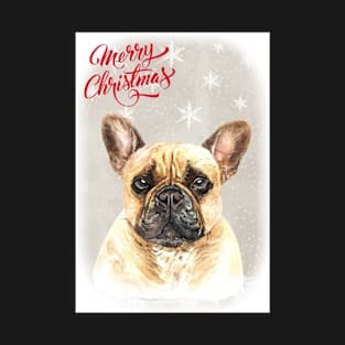 French Bulldog Merry Christmas Santa Dog T-Shirt