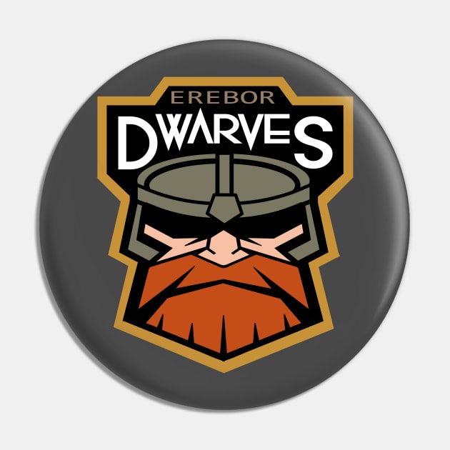 Dwarves Sports Logo Pin by queennerdco